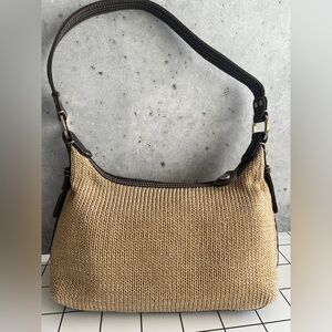 The Sak Crochet Gold and Brown Shoulder Bag NWOT